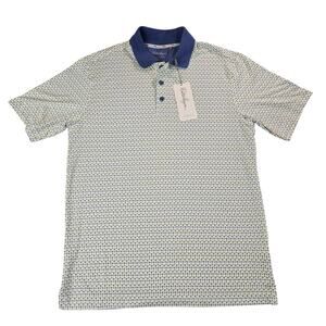 Walter Hagen Clubhouse 19th Hole Polo Shirt Men’s Small Green White Lime  NWT